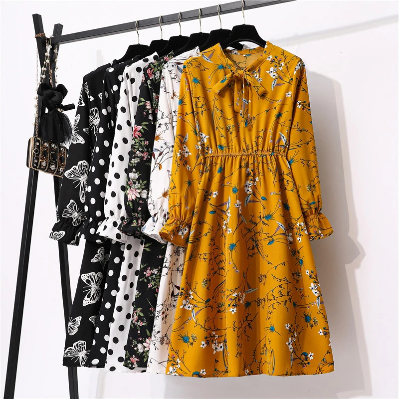 

Осенне-зимнее платье KOENVE, простое облегающее платье средней длины с длинными рукавами и бантом, с эластичной талией