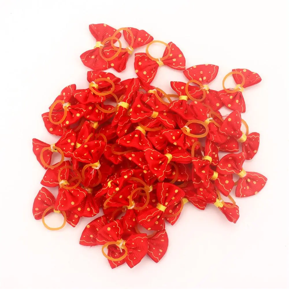 100 шт маленькая собачья шерсть Луки Уход бант щенок аксессуары для домашних