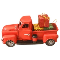 farmhouse red truck decor metallic vintage truck christmas gift handcrafted kid for christmas decorations and table top decor