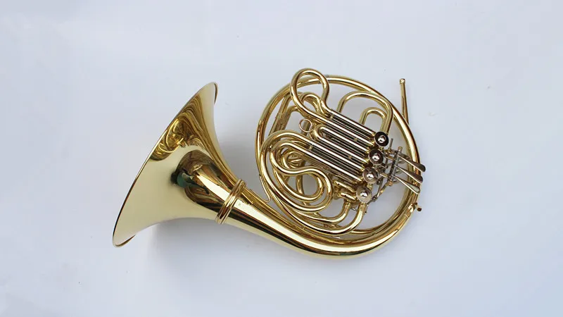 Professional Bach French horn B/f 4 key Gold Double Row Brass Body with mouthpiece Free Shipping |
