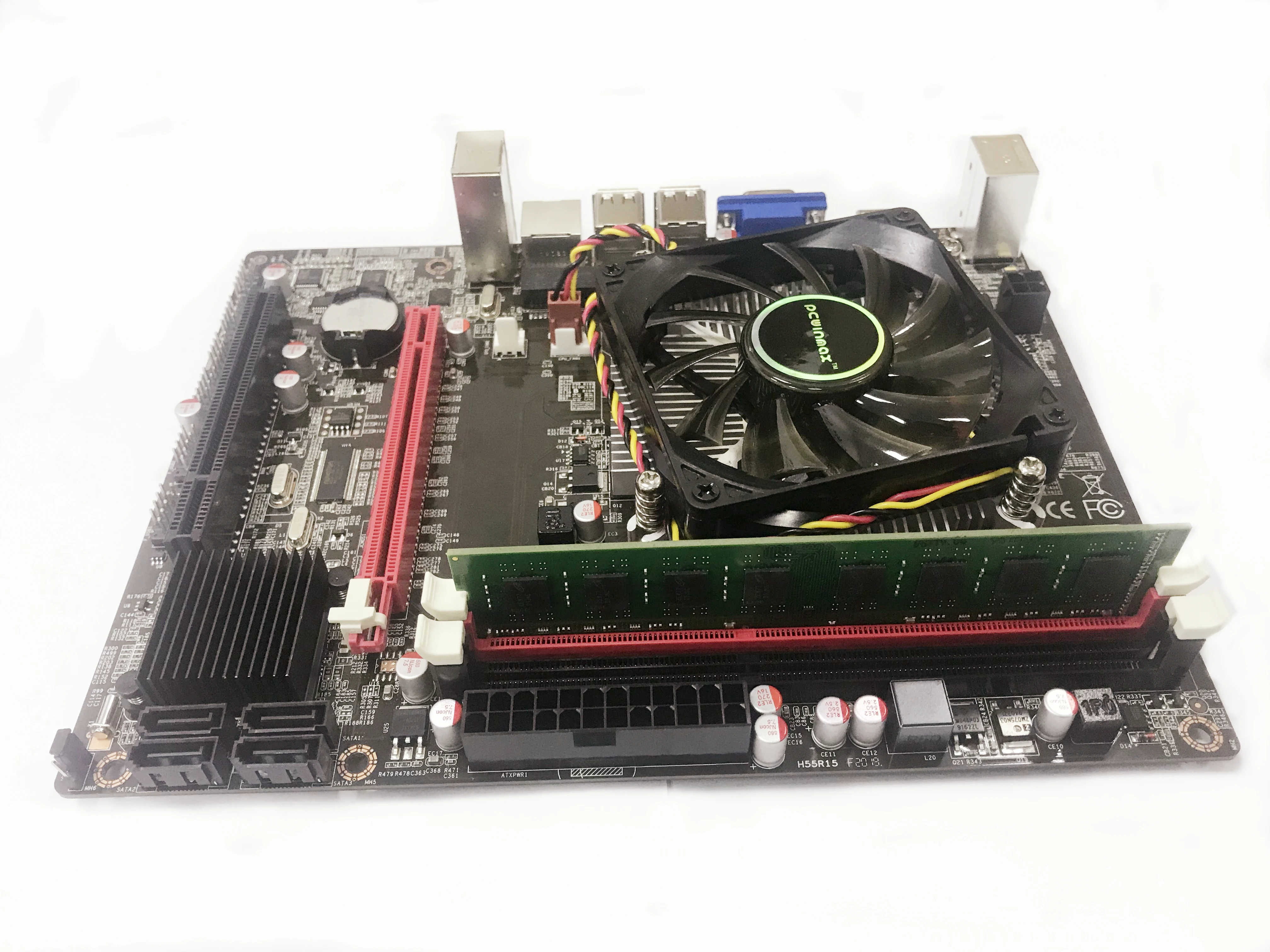 PCWINMAX PGA 988 HM55 комплект материнской платы с процессором I5-460M.RAM DDR3 4G, вентилятор, комплект материнской платы