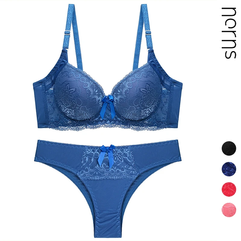 

Norns Lace Sexy Ladies Lingerie Gather Bra Cotton Cup Top Bra Set