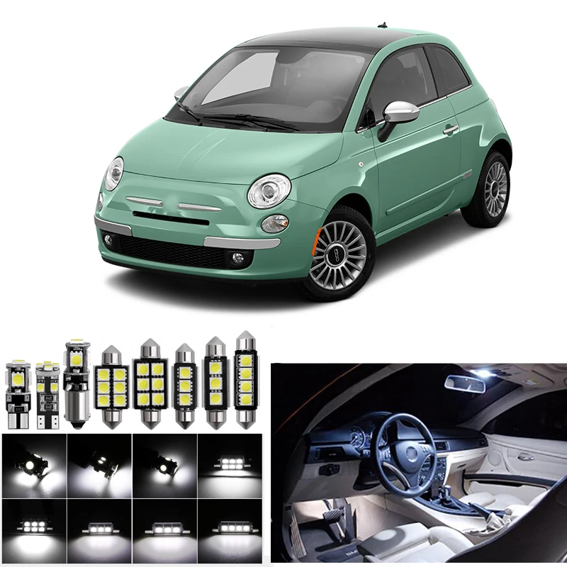 7 шт. комплект светодиодных ламп для Fiat 2012-2015 Canbus белая автомобильная лампа