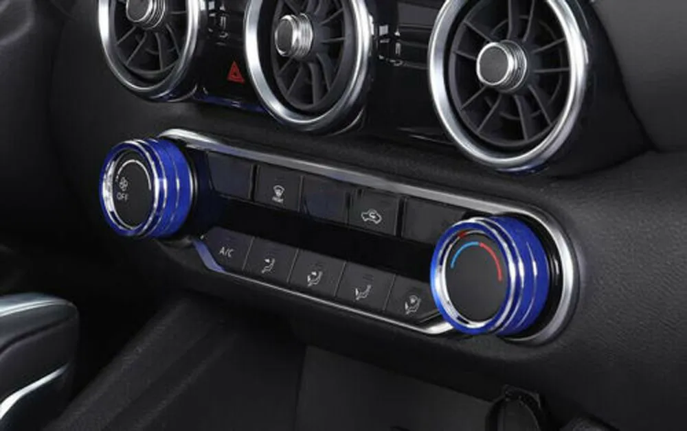 

Interior Knob Cover Trim Accessories Aluminum Blue Console For 2020 2021