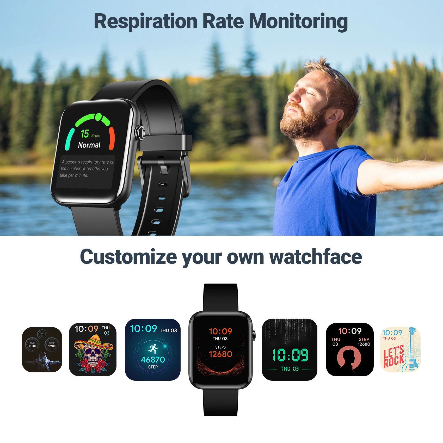Смарт-часы Ticwatch GTH для фитнеса мужчин и женщин водонепроницаемые спортивные с