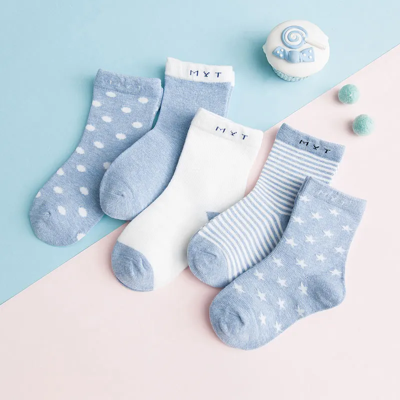 Пять пар осенне зимние весенние детские хлопковые носки студенческие