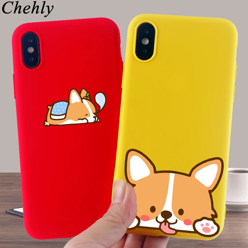Чехол для телефона Corgi IPhone 6s 7 8 11 12 Plus Pro Mini X XS MAX XR SE модные чехлы мягкие силиконовые