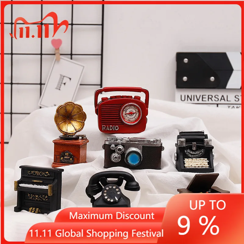 Креативные Мини Ретро Радио пианино камеры телефонная модель антикварная