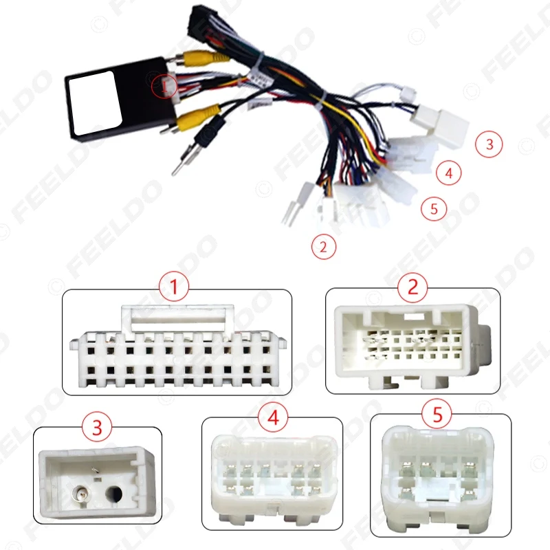 FEELDO автомобиля 16pin Android жгута проводов Мощность кабель с Canbus для Toyota