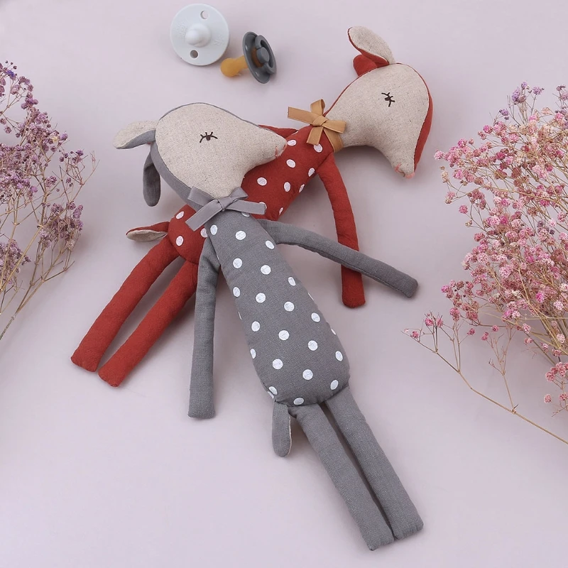 

Cute kawaii Animal Toy Baby Sleeping Doll Plush Toy Early Educational Toys Bed Sofa Room Decoration Christmas Gift