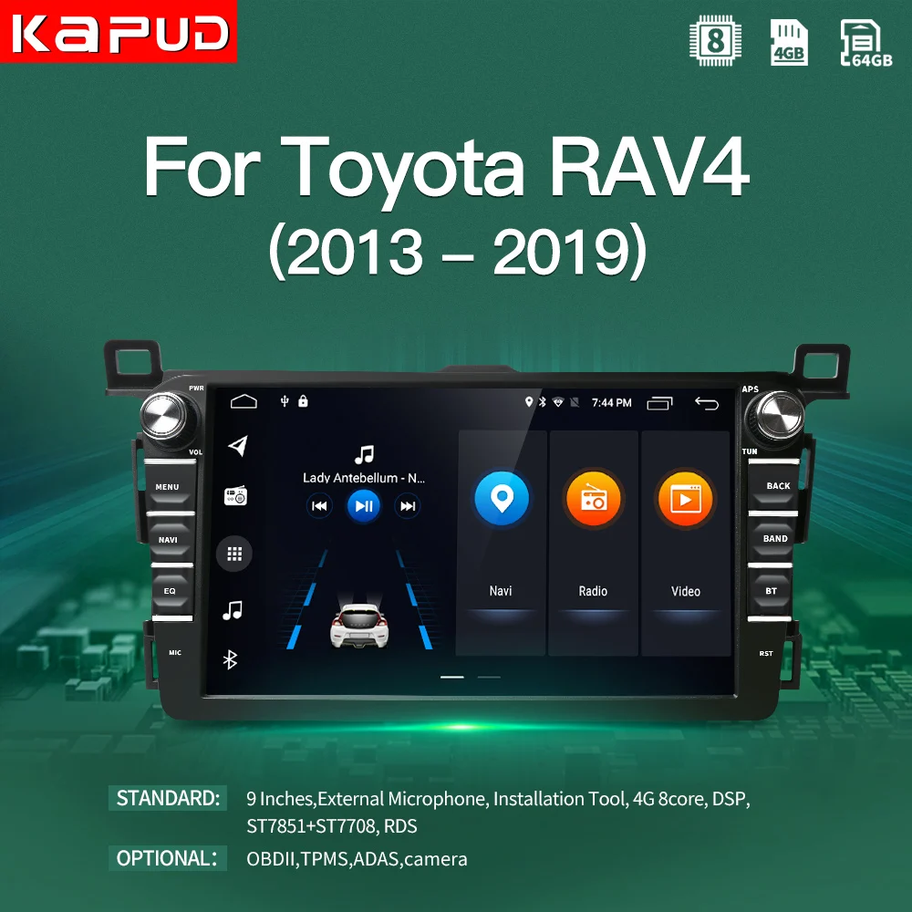 

Kapud Android10 For Toyota RAV4 4 XA40 5 XA50 2012 - 2018 Car Radio Multimedia Video Player Navigation GPS BT No 2Din DVD