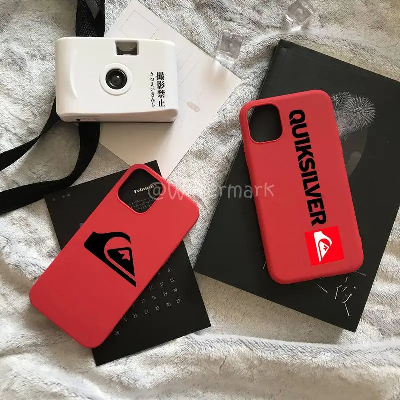 

Surf And Skateboard Quiksilver Phone Case For IPhone 7 8 6 6s Plus Xr X Xs 11 12 Pro Max Red Candy Colors Cover