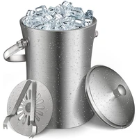 ice bucket double wall ice bucket ice bucket set keeps ice cold dry great for bar party chilling beerand wine
