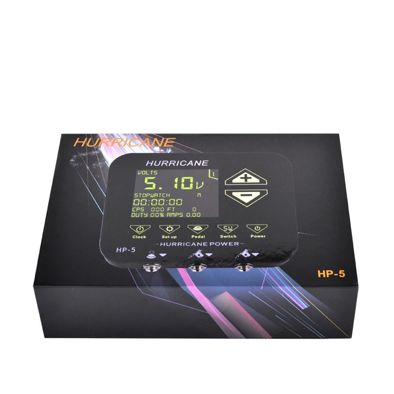 Блок питания для татуировок HP 5 вращающихся катушек источник с сенсорным экраном