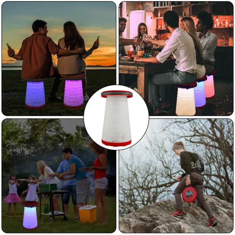 Выдвижной стул пляжный светодиодный светильник кой портативный складной для