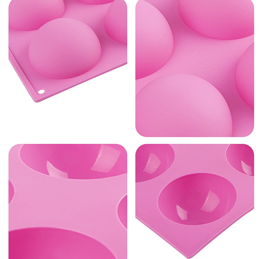 

4/6 Holes Half Sphere Silicone Mold Chocolate Mold For Cake Jelly Pudding Round Shape Dome Mousse Hot Chocolate Cake Mold
