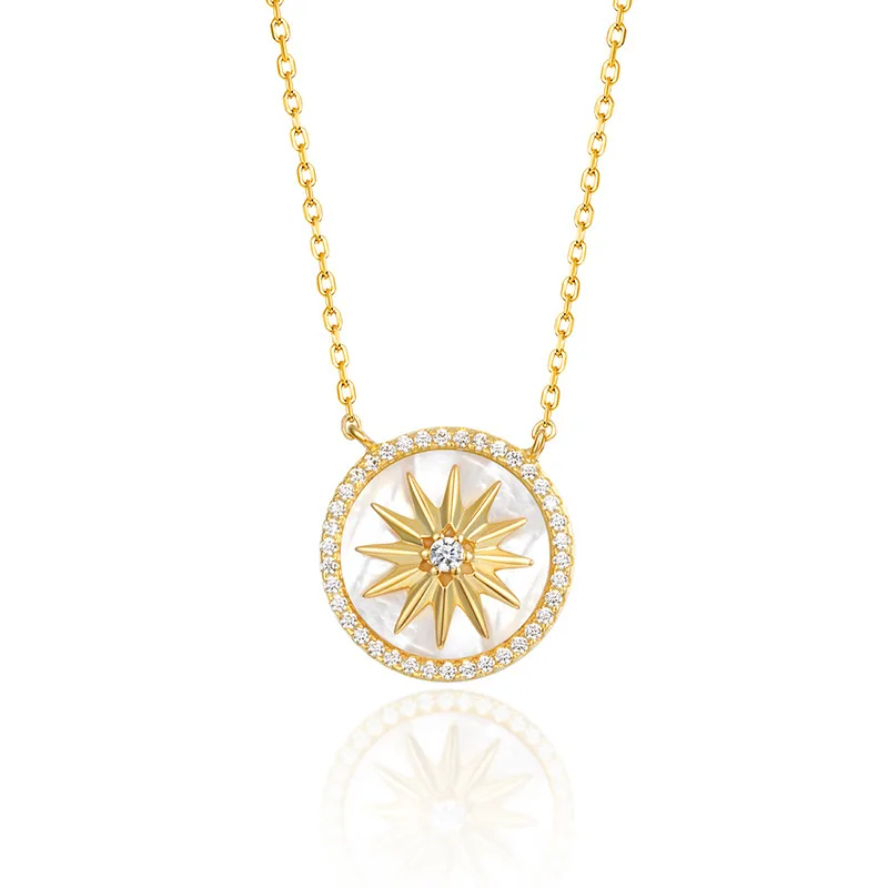 

S925 Sterling Silver Eight-Star Shell Women's Necklace