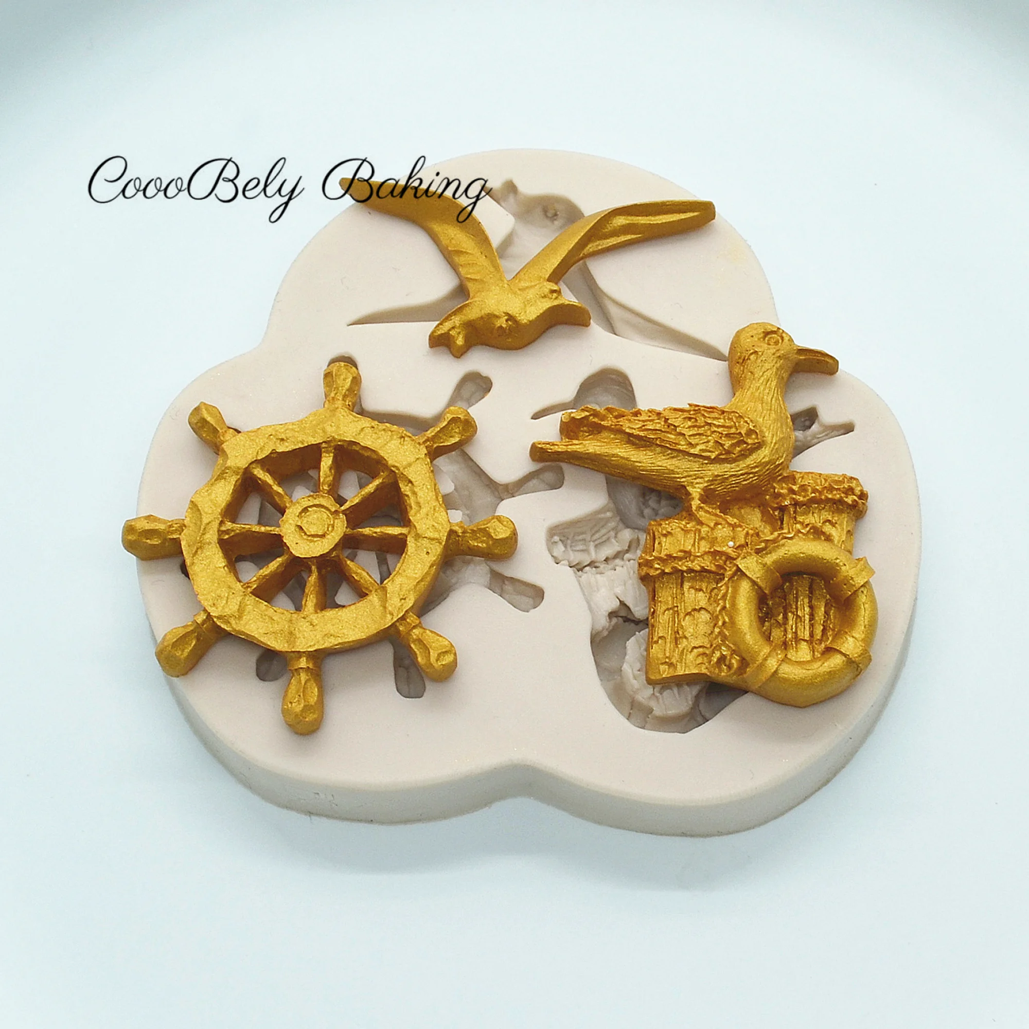 

Anchor Seabird Cake Silicone Molds For Baking Cupcake Fondant Cake Decorating Tools Candy Chocolate Gumpaste Mould XK016