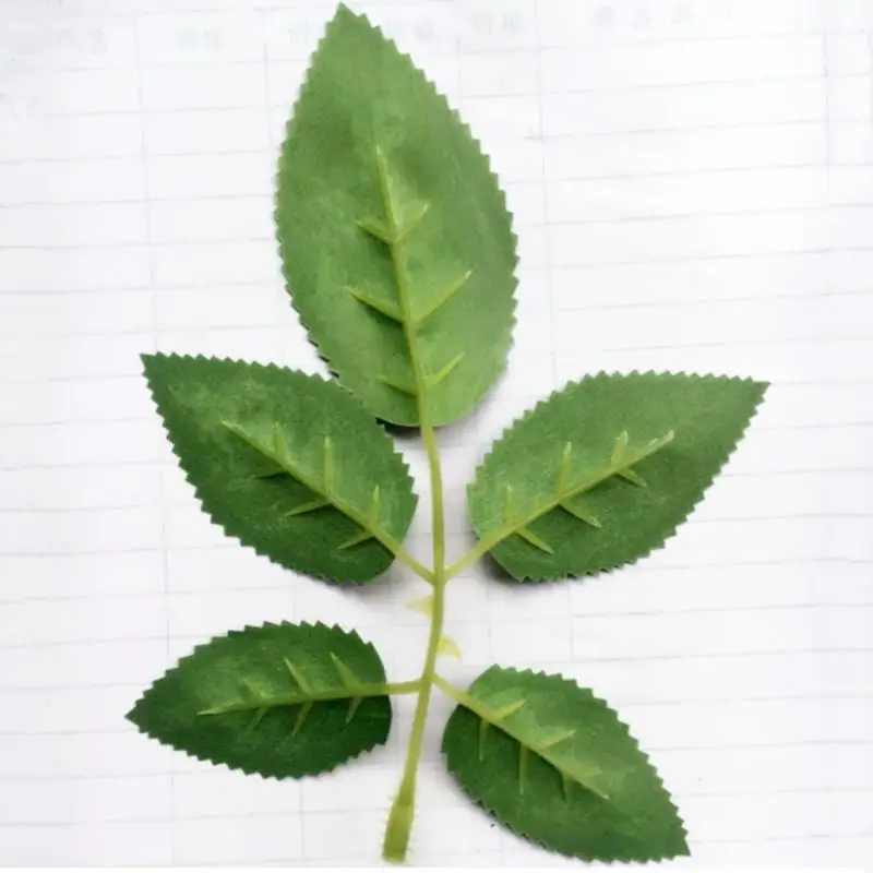 40 шт. Искусственные Шелковые Розовые листья искусственная зелень для свадебный