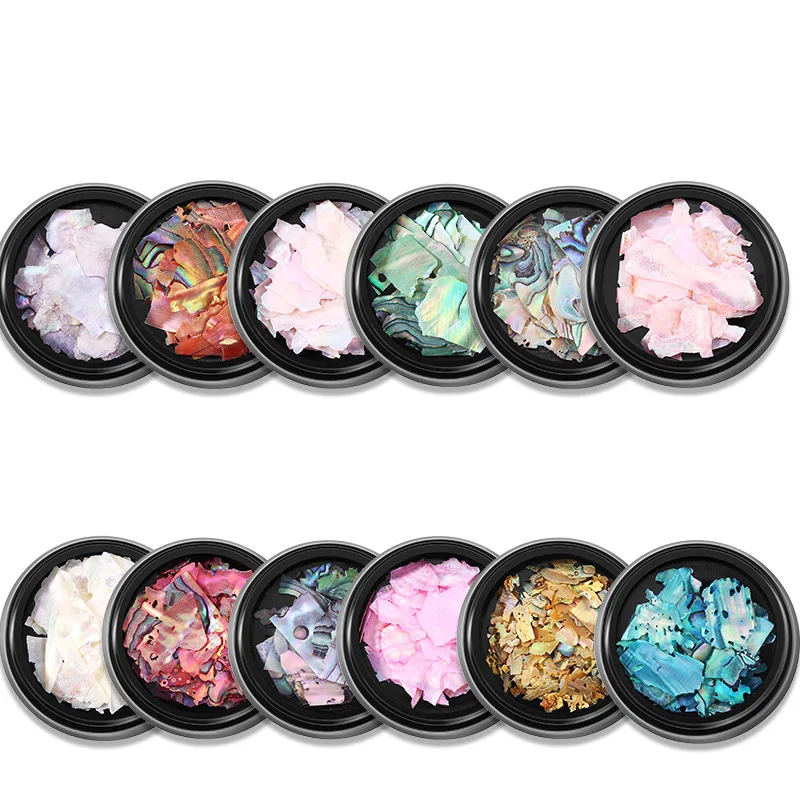 1 коробка блестящих жемчужных ракушек для ногтей 3D ракушки камень дизайна