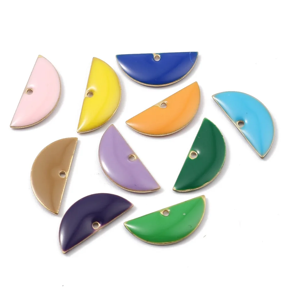 Doreen Box новая модная медная эмалированная зеркальная полукруглая латунь