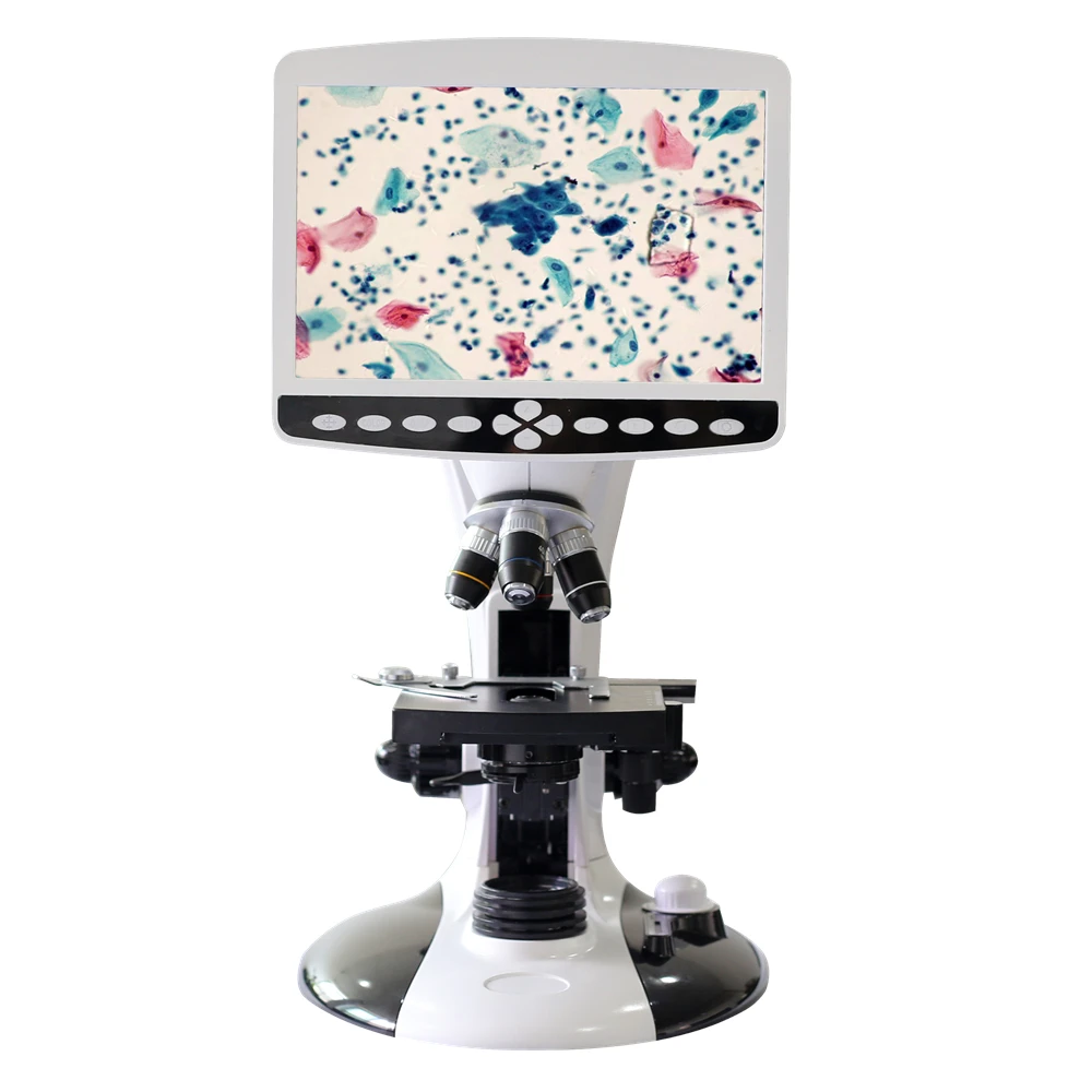 

Цифровой микроскоп TS5 10X-1600X, ЖК-дисплей, биологические стереофлуоресцентные микроскопы с экраном 9 дюймов пикселей 12 м