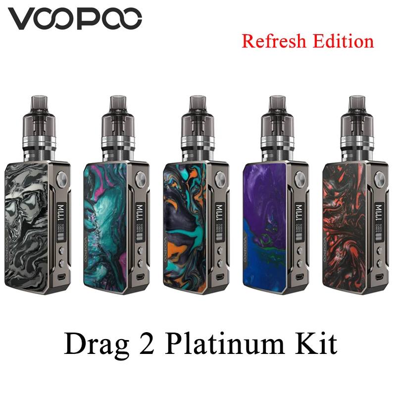 Оригинальный бокс-мод VOOPOO DRAG 2 комплект из платины Refresh Edition 177 Вт и 4 5 мл PnP Pod Tank
