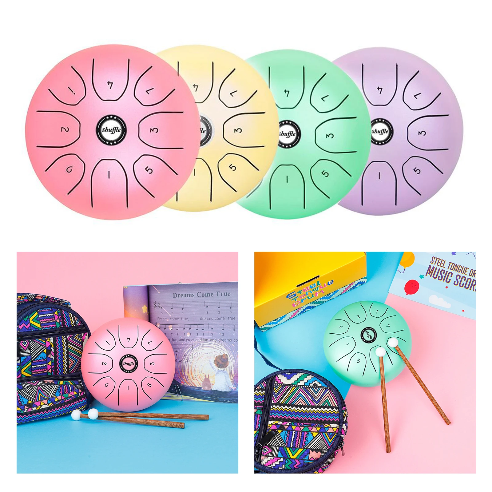 5 дюймов камер Мгновенной Печати Mini 8 тон Сталь язык барабан C Ключ ударный