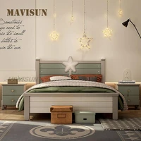 nordic simple childrens bed boy liked solid wood small apartment with solid wood frame 1 5meter storage bedroom furniture