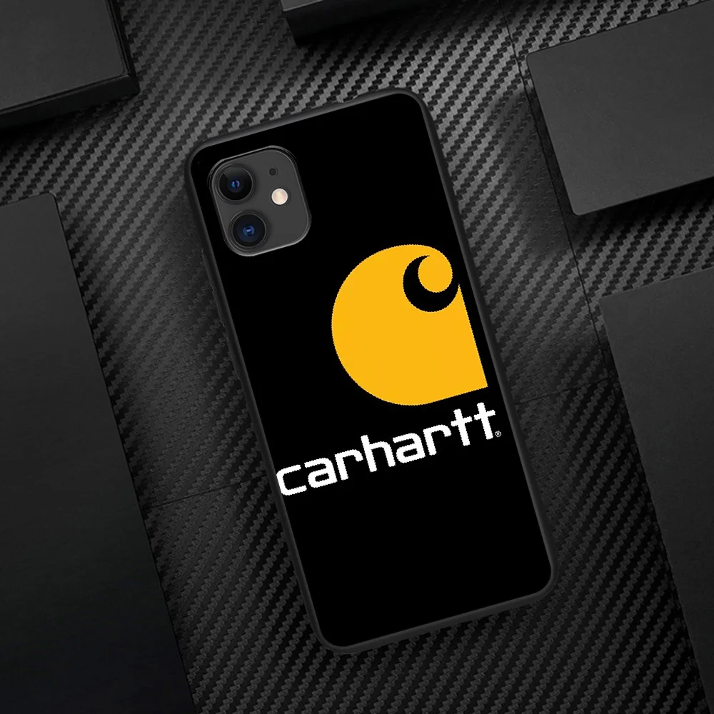 

Carhartts Brand Phone Case For Iphone 5 5S SE 2020 6 6S 7 8 Plus 11 12 Mini X XS XR Pro Max black Back Painting Funda 3D