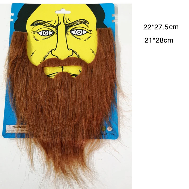 

12pcs Halloween Decor Funny Costume Pirate Party Mustache Cosplay Fake Fake Beard For Kids Adult Halloween Party Decoration