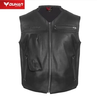 duhan motorcycle airbag vest men jacket motorcycle jacket air bag genuine leather moto vest protective equipment