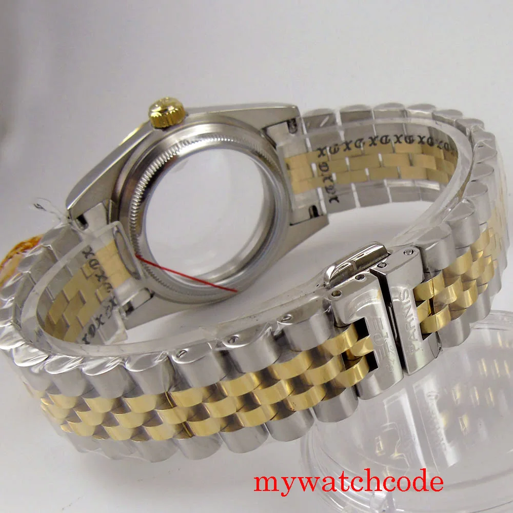 Parnis 36 мм чехол для часов из нержавеющей стали с циферблатом и ремешком сапфировым