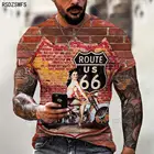 Футболка мужская с 3D-принтом, круглым вырезом и короткими рукавами