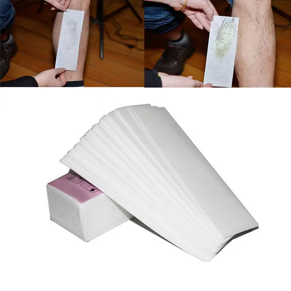 Одноразовые полоски для удаления волос 100 шт. нетканые на ногах и эпилятор