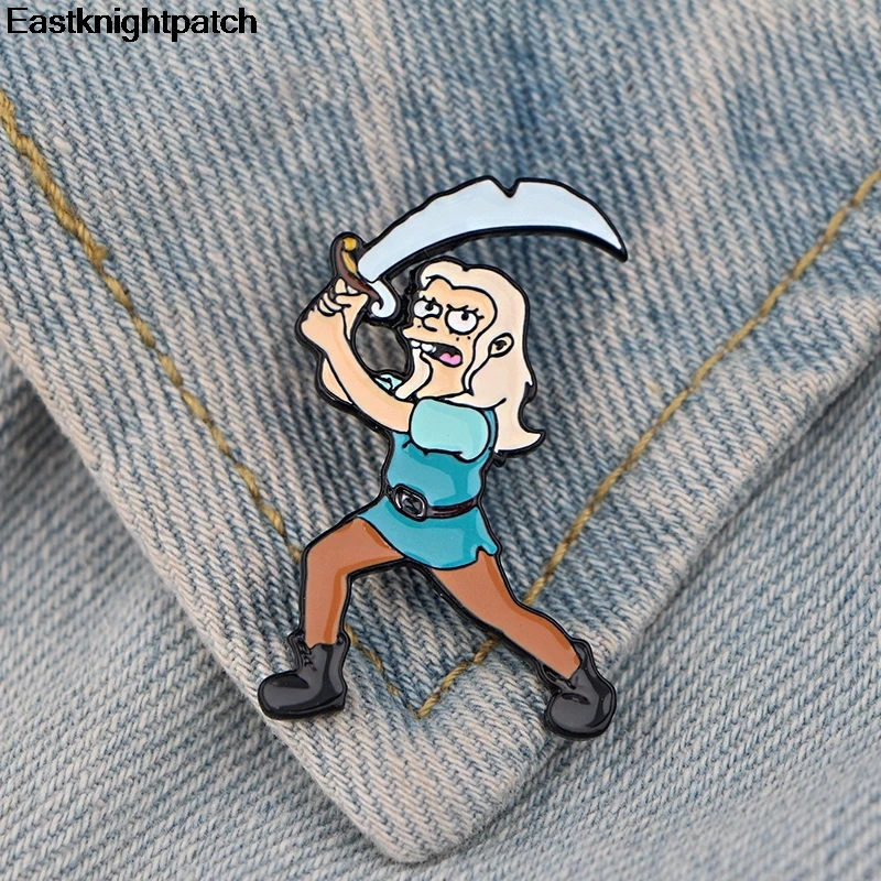 

Creative Cartoon Pins Anime Brooches Metal Enamel Pins Jackets Shirt Lapel Badges for Women Men Jewelry E1338