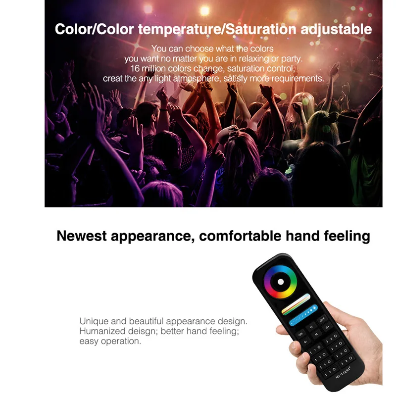 Miboxer 4 зонная 8 2 4G RGB + CCT Светодиодная лента контроллер освещения беспроводной