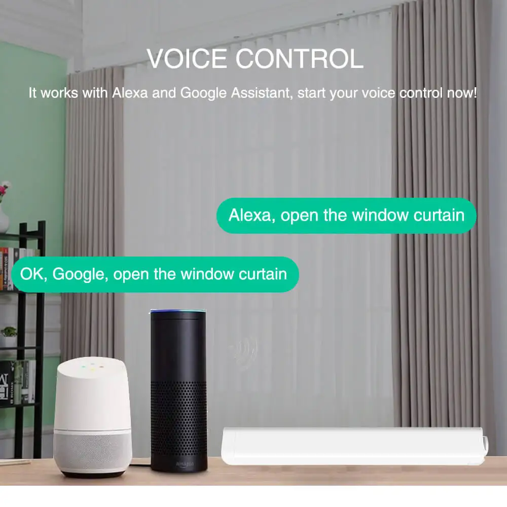 Ewelink WiFi Интеллектуальный умный занавес мотор электрический трек набор