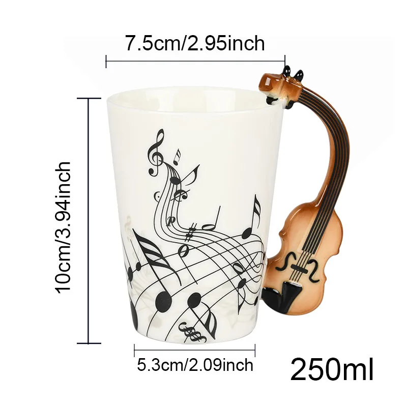 11 цветов 250 мл кофейная кружка керамическая креативная музыкальная Мик чайная