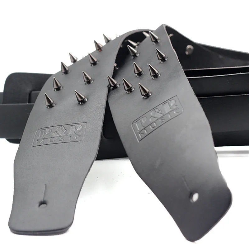 Leather guitar strap cowhide Bass Rivet stars High quality personality S988 | Спорт и развлечения