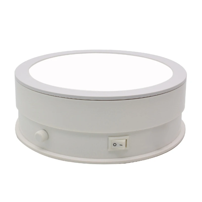 

15/20cm Electric Turntable Display Stand LED Light Rotating Table Watch Bracelet Jewelry Holder for Photography Props