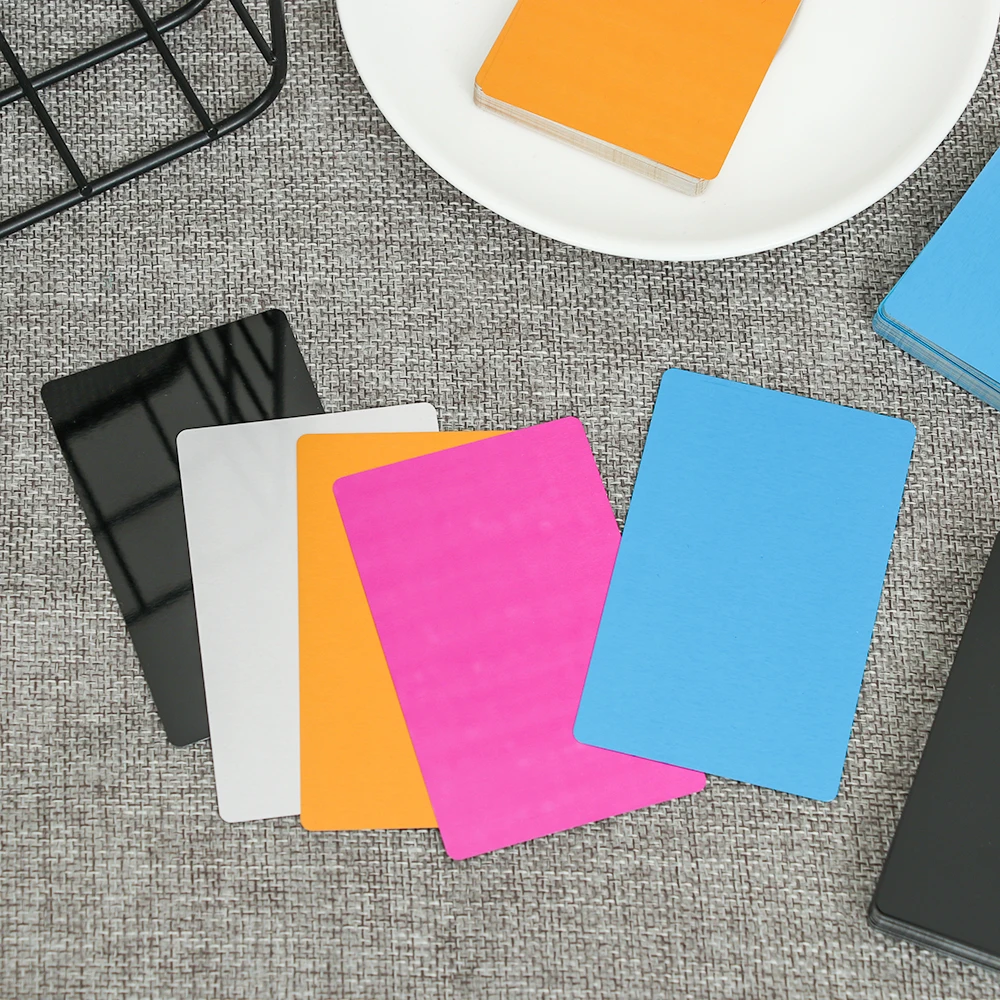 Портативная металлическая визитная карточка алюминиевая пустая Лазерная