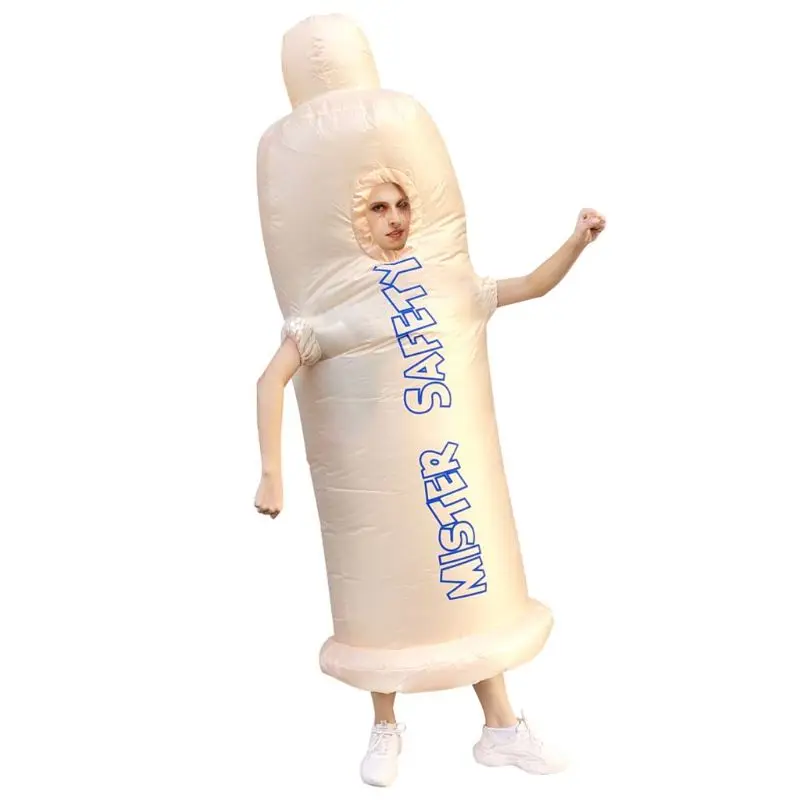 

Bachelor Party Adults Inflatable Condom Costume Theme Parties Funny Clothing