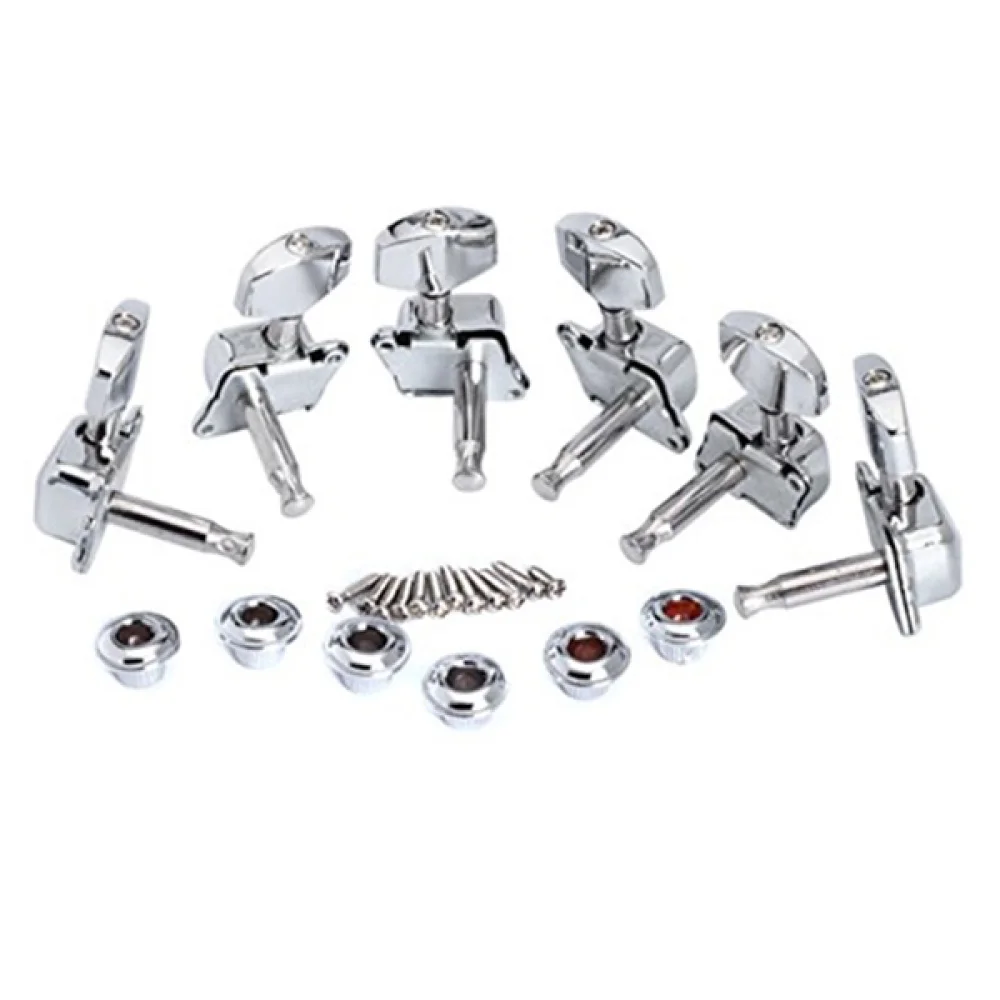 

6pcs 3L3R Semiclosed Acoustic Guitar Tuning Pegs Machine Heads (Silver)