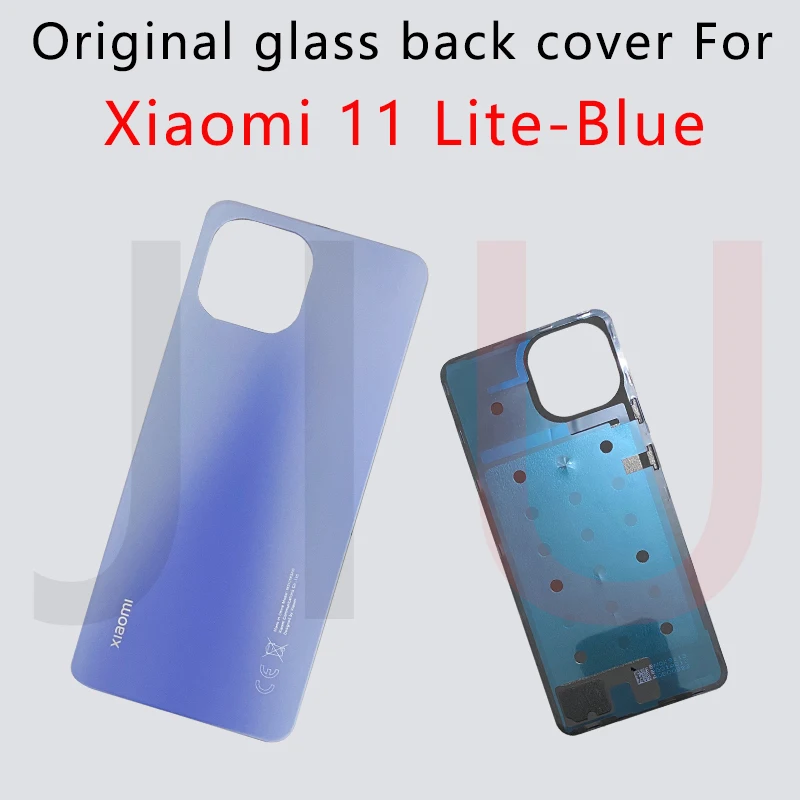 Original Back Cover Glass For Xiaomi Mi11 Lite Battery Housing Door Cases mi 11lite back Replacement | Мобильные телефоны и
