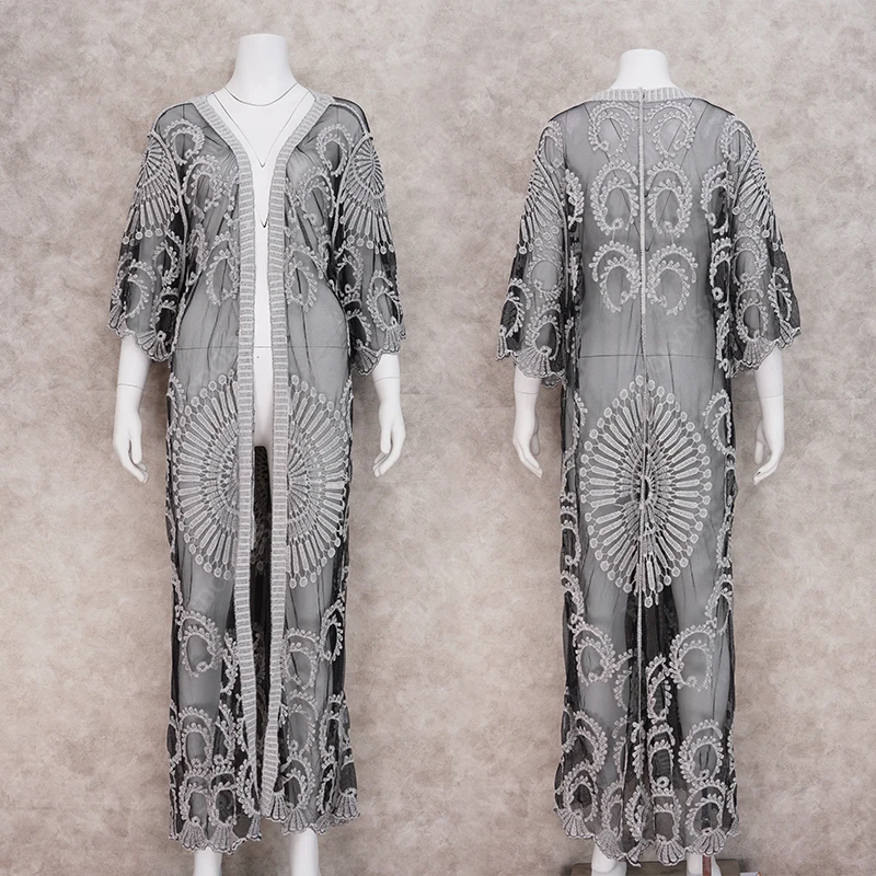 Туники для пляжа длинные кружевные пляжные платья женские плавки накидка