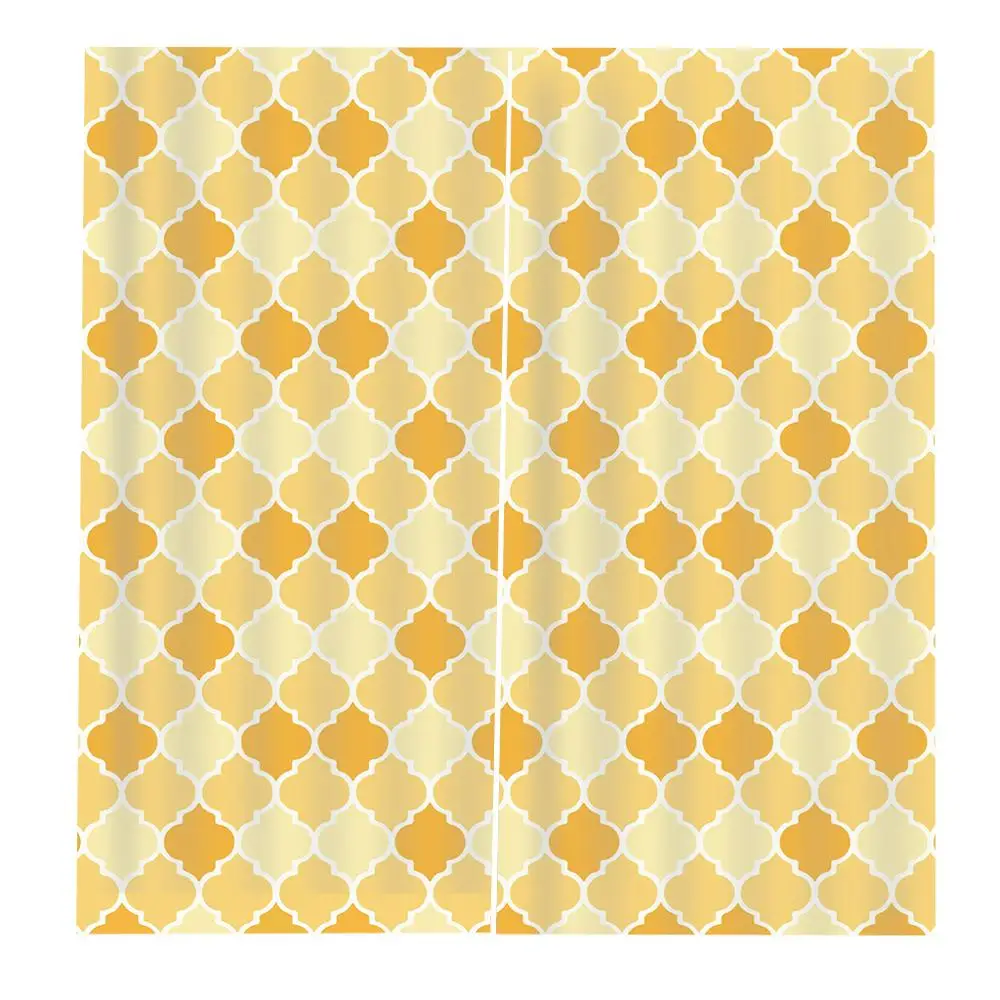 Занавески на окна с мультяшным желтым рисунком тканевые занавески из полиэстера