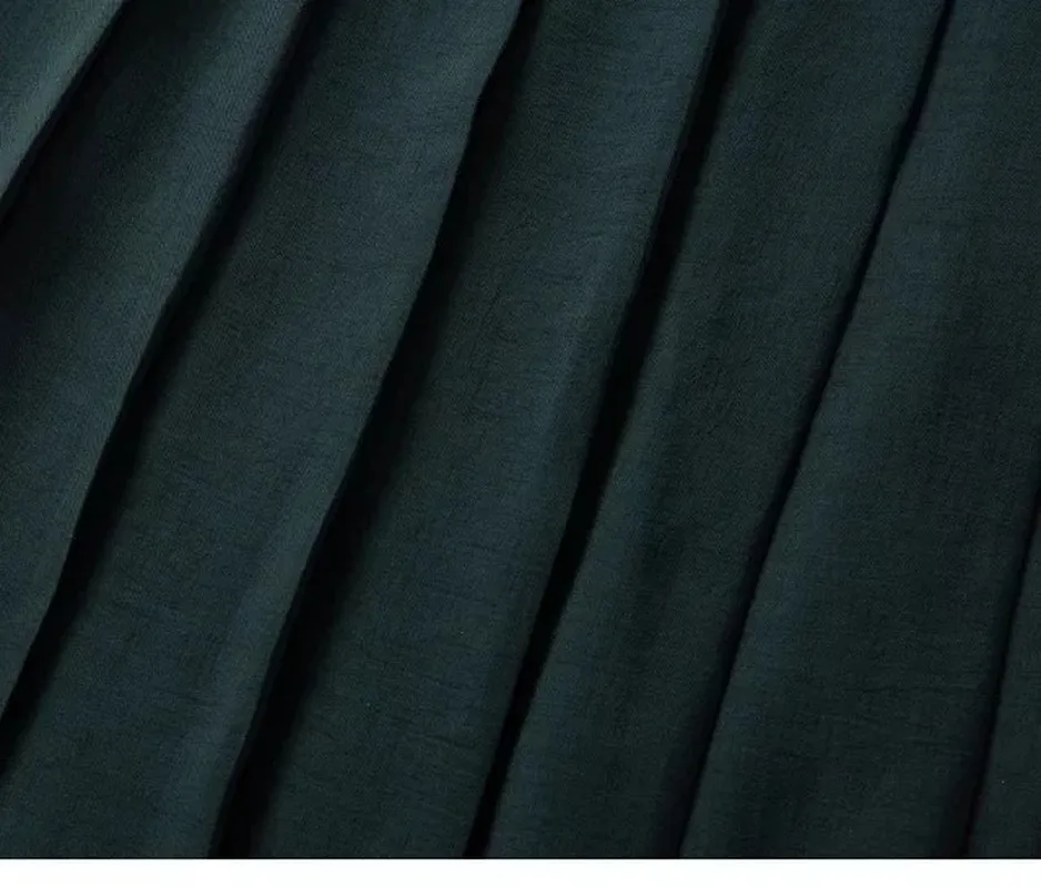 Женская юбка темно-зеленая плиссированная | одежда