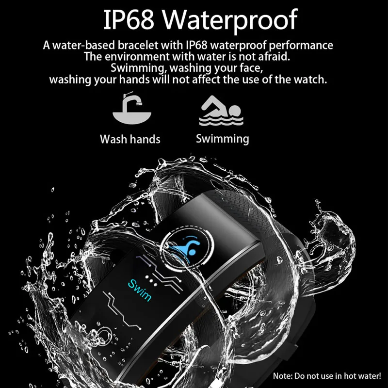 QW18 умный Браслет спортивный браслет монитор сердечного ритма трекер сна IP68