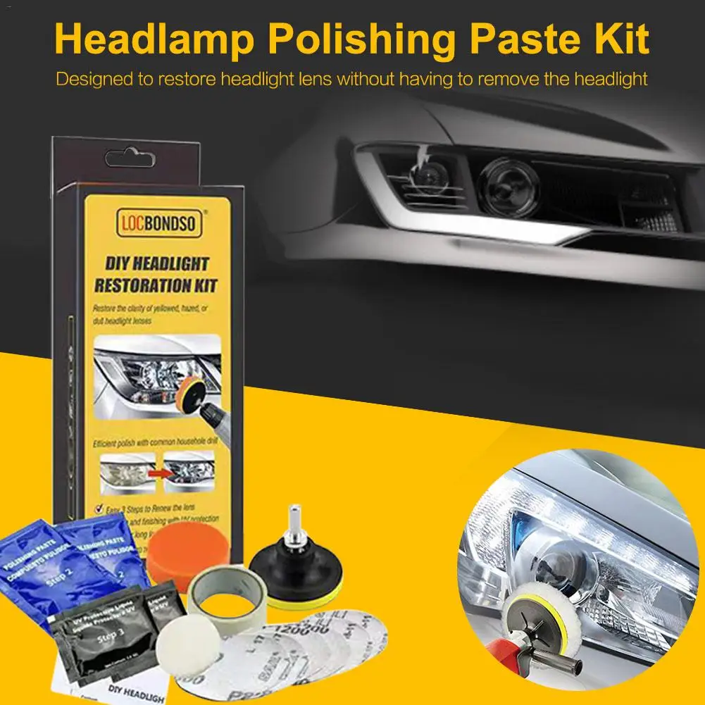 

Набор для ремонта автомобильных фар «сделай сам», инструмент для восстановления фар, полировка, осветлитель фар «сделай сам», линзы для авт...